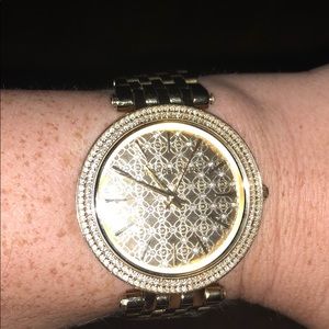 Michael Kors Womens 'Darci' Crystal GoldTone Watch